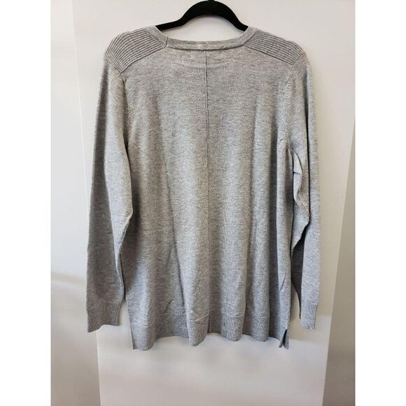 Gray Heather Plus-Size Soft Lightweight Sweater 0X‎ - Picture 3 of 6